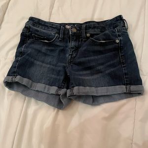 low-rise jean shorts